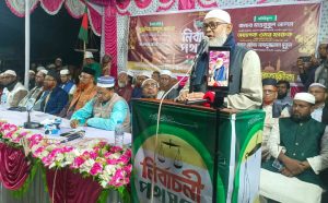 দেবহাটায় জামায়াতের এমপি প্রার্থী মুহাদ্দিস আব্দুল খালেকের পথসভা